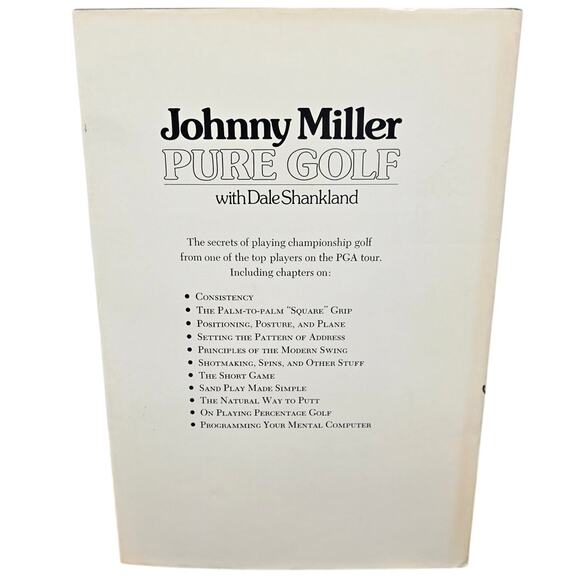 Johnny Miller Pure Golf with Dale Shankland ISBN 0-385-1143-6 First Edition - Picture 3 of 9